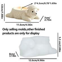Reclining Curly-Haired Lamb Relief Candle Holder Silicone Mold; For Resin/Epoxy, Clay, And Plaster; Reusable; Easy To Demold; Craft Tool For Making Handmade Gifts; Handmade Decorative Home Ornaments; Mold Specifically Designed For Craft Enthusiasts - A - View 9