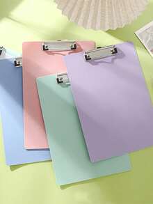 2pcs A4 Clipboard Desktop Portable Handheld Writing Board Menu Board For Office And Students Back To School, First Day Of School - White - View 2