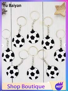 Soft Football Keychain, 2D Football Keychain, Keychain Set, Suitable For Filling Football Theme Party Favor Bags, Birthday Gifts, Backpack Charms, Football Keychain, Key Chain - View 3