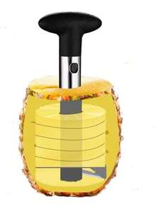1pc Stainless Steel Pineapple Corer, Plastic Fruit Knife, Spiral Multi-Function Peeler - Multicolor - View 10