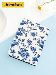 Ins風極簡法式藍色花卉印花 Kindle NK 11/Ko-Bo/Kindle Youth Edition/Kindle Paperwhite 5/Kindle 2024 相容保護殼，平板三折支架保護套，附自動喚醒/睡眠功能，輕巧便攜，完美貼合保護閱讀設備，適合送給孩子/家人的禮物 - 彩色 - 查看 27