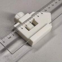 1 pieza Bloque de posicionamiento de regla ajustable, adecuado para medición de ángulos de 90° y 45° y marcado de carpintería - Blanco - Ver 1