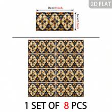 Adesivi per piastrelle floreali vintage 28*14cm autoadesivi impermeabili rimovibili decorazioni per pareti cucina e bagno - C - Visualizzare 20