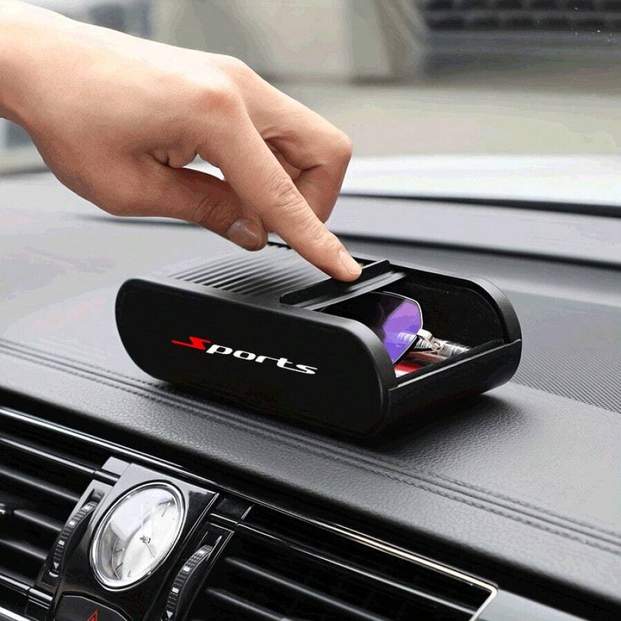 1 buah Kotak Penyimpanan Koin Konsol Tengah Mobil, Cocok untuk Sebagian Besar Model Mobil, Ruang Penyimpanan Kompak di Dasbor, Dapat Menyimpan Koin, Kunci, dan Kacamata - A - View 1