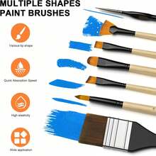 Dom Delfim 35pcs Paint Brushes + 1pc Brush Storage Bag + 1pc Palette Knife - Black - D - View 4