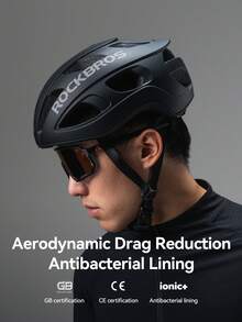 ROCKBROS 1pc Lightweight Cycling Helmet, Breathable & Ventilated, With Deodorizing & Antibacterial Liner, Wear-Resistant Edge Protection, Adjustable Size 58–62cm, Suitable For Road Cycling, Mountain Biking And Daily Commuting - Multicolor - View 11