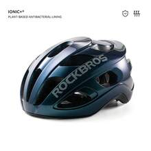 ROCKBROS 1pc Lightweight Cycling Helmet, Breathable & Ventilated, With Deodorizing & Antibacterial Liner, Wear-Resistant Edge Protection, Adjustable Size 58–62cm, Suitable For Road Cycling, Mountain Biking And Daily Commuting - Multicolor - View 14