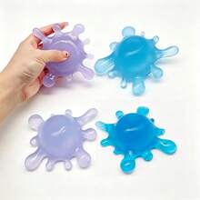 Water Splash Shaped TPR Squeeze Ball, Flexible Stretchable Sensory Toy For Stress And Anxiety Relief, Random Color - 彩色 - 查看 5
