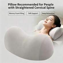 1pc Ergonomic Cervical Pillow, Ergonomic Neck Support Pillow With Human Body Curve Design - Multicolor - View 9
