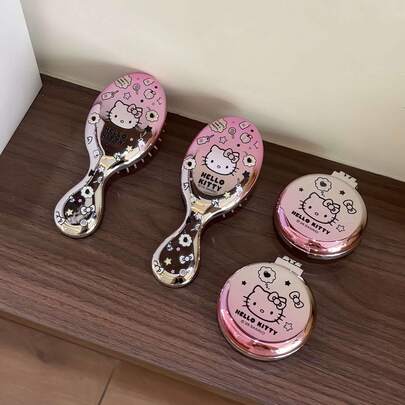 Sanrio 1/Pc Lược chải tóc đệm khí Hello Kitty hoạt hình sáng tạo dễ thương, lược đệm khí cầm tay cho nữ, lược nhỏ dùng tại nhà kèm sticker DIY massage tóc, phụ kiện trang điểm phòng tắm, quà tặng sinh nhật, Valentine, đám cưới, tiệc tùng, lễ hội, tựu trường, mùa tốt nghiệp