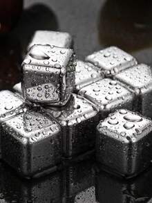 316 Stainless Steel Reusable Ice Cubes, Metal Ice Beads For Home Use, 304 Ice Stones For Chilling Soda And Drinks - Silver - View 5