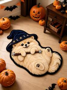 1pc Yellow Dog Area Rug, Living Room Carpet, Carpet, Living Room Area Rug, Small Area Rug, Mat, Home Decor, Large Living Room Carpet, Round Carpet, Living Room Home Decor, Room Decor, Washable Carpet, Graduation Gift - Yellow Dog - View 3