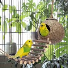 Hanging Bird House Cage Toy For Pet Bird, Natural Coconut Fiber For Bird Nest Breeding Bird Nesting Box - View 6