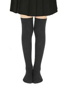 1 Pair Children's Over-The-Knee Socks, Girls' Solid Color Tall Socks, Suitable For Party, Holiday, Dance Performance, Everyday Wear For 7-14 Years Old - Multicolor - View 13