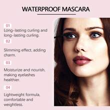 zephoco 5ml Curling Mascara Eyelashes Black Brown Natural Lengthening Thick Long Lasting Waterproof Sweatproof Durable Non-Smudge Slender Tubing Mascara Eyelashes Cosmetics Tools - Brown - View 5