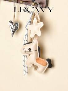 Women's Bag Charm Fashionable Personalized White Star Pony Rope Knot - White - View 4