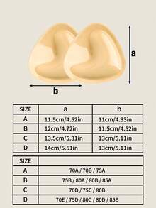 Reusable Double-Sided Adhesive Bra Pads - Padded Adhesive Bra Inserts - Adhesive Bra Pads Suitable For Dresses And Swimwear - Apricot - View 3