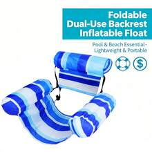 Leaf Design Floating Lounge Chair - Adult Inflatable Pool Chair, Pool Floating Bed Chair, Portable Summer Beach Floating Rest Seat, Suitable For Beach, Lake And Pool Party, Beach Essential - Multiple Styles - View 17