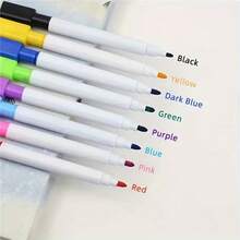 8pcs/16pcs Whiteboard Markers, Erasable Dry Erase Markers With Built-In Eraser, Random Colors, Erasable Colored Board Markers Chalkboard Pens; Suitable For Ceramic, Wood, Glass, Stationery - Whiteboard Marker - View 12