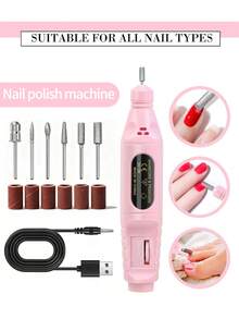 Nail Salon Set, Nail Lamp, Nail Polish Gel Dryer, Electric Nail Drill, Electric Nail Drill Bits, Nail File, Nail Art Set, Premium Nail & Pedicure Tools - Perfect For Salon-Grade Home Use, Essential Tools For Nail Art Enthusiasts - Multicolor - View 6