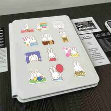 1set/50pcs 2026 Hot Miffy Stickers, Suitable For Anime Enthusiasts, Male And Female Sticker Collectors, Suitable For Phone Cases, Decorative Notebooks, Anime Conventions, Birthday Parties, Back To School, And Holiday Gift Prizes.Random Style - Multicolor - View 3
