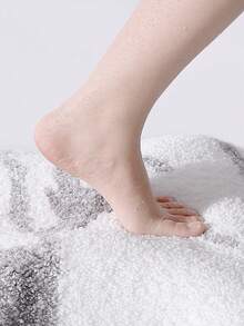 DAJIANG 1 pieza Alfombra de baño, suave y cómoda al tacto, patrón de mármol degradado, respaldo antideslizante de TPR, adecuada para cocina, exterior, interior, pasillo, dormitorio, sala de estar, lado de la cama, lavable a máquina y fácil de limpiar, alfombra decorativa de baño - Gris - Ver 8