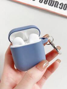 Plain Silicone Case Compatible With Airpods - Mauve Purple - View 4