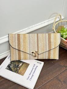 Dedoo 2026 Latest Fashion Colorful Plaid Handbag - Khaki - View 8