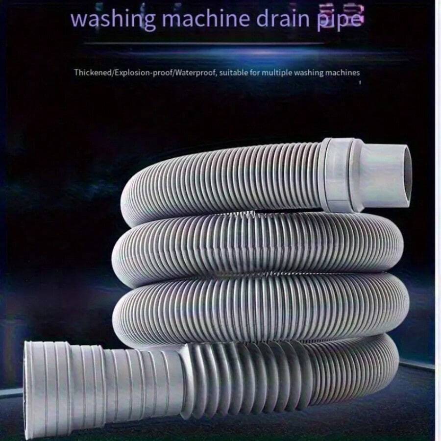 1pc Universal Thickened Washing Machine Drain Hose Extension, Automatic Drum/Pulsator Drain Pipe/Retractable, Washing Machine Drain Hose, Dishwasher Drain Hose, Outdoor Drain Hose, Bathroom Sewage Pipe, Portable RV Camping Drain Hose Kit, Suitable For RV, Trailer, Kitchen And Bathroom - Drain Pipe - View 1