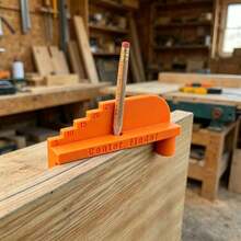 1pc Orange Woodworking Center Locator, Suitable For Board Center Line Marking And Drilling Positioning - Orange 1pc - View 6