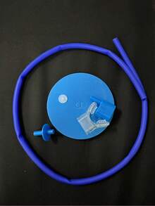 1pc Adult Dry Snorkel Breathing Device, 1m And 2m Silicone Diving Tube, Suitable For Freestyle Swimming And Diving, Freediving Underwater Breathing Equipment - Blue - View 7