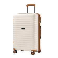 Carry On Suitcase Small 20 Inch Cabin Luggage Medium 24 Inch Large 28 Inch Ribbed PP Hardshell Expandable TSA Lock Cup Holder 3 Piece Luggage Set - Beige - View 14