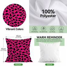 4pcs Pink Leopard Print Pillow Covers Without Inserts, Single-Sided Printed Pillow Covers, Suitable For Living Room Bedroom Home Decor, All Season Pillow Covers - Multicolor - View 2