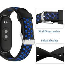 矽膠錶帶，適用於小米手環 8 9 10，運動手錶錶帶手環替換件，相容於 Mi Band 10 9 8 手腕配件 - Compatible With Xiao Mi band 8/9/10 - 查看 7
