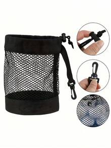 Golf Ball Storage Bag Drawstring Net Bag Portable Golf Pouch Bag Large Capacity Golf Ball Carry Bag For Men Women Golf Enthusiasts Easy To Store Storage Golf Essential Accessories Golf Stuff - Multicolor - View 3