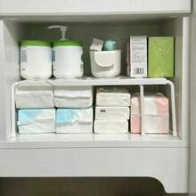 Estantería de almacenamiento expandible blanca y gris, estantería para zapatos, estantería de almacenamiento de cocina, estantería de almacenamiento multifuncional, adecuada para almacenamiento de cocina, almacenamiento de armario de zapatos, almacenamiento de armario, almacenamiento de baño, almacenamiento de cosméticos, almacenamiento de escritorio, diseño de malla, drenaje - Multicolor - Ver 6