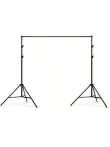 Soporte de luz en forma de T pequeño de 30 pulgadas (aprox. 76.2 cm), soporte mini adecuado para papel de fondo de escritorio de estudio, soporte de fondo en forma de T con barra transversal y 2 clips - negro - Ver 15