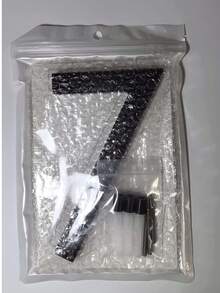 1 pieza Número de casa flotante de acero inoxidable de 6 pulgadas, placa de dirección metálica moderna de 152 mm #0-9, letrero de dirección para exteriores, número de casa metálico - Multicolor - Ver 19
