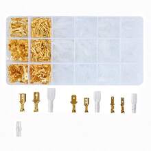 600pcs Quick Connect Terminals, 2.8/4.8/6.3mm Male/Female Blade Quick Connect Terminals With Insulated Sleeves Set - 600PCS - View 6