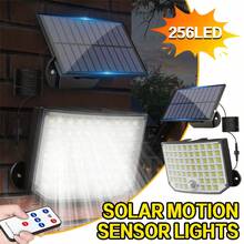 256 LED Solar Wall Light With Motion Sensor, Outdoor Solar Fence Street Light Garden Decor, 3 Working Modes, IP65, Street Light, Front Door, Split Solar Light With 5m Cable - 1PC - 查看 2