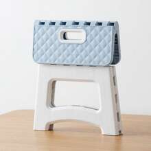 Enlarged Size Household Folding Step Stool - (1pc) Non-Slip Surface Step Stool, Multiple Sizes Available, Load Capacity Up To 310 LBS - Sturdy & Lightweight ABS Plastic Folding Step Stool, Suitable For Kitchen, Bedroom, Bathroom And Living Room - Blue - View 4