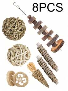 Happy Pet Rabbit Chew Toy, Hamster Coconut Shell Hideout Nest, Winter Warm Nest, Sleeping Cave, Branch Rodent Cave Toy - Suitable For Small Rodents, Rabbits, Small Pets, Providing Ample Space - View 15
