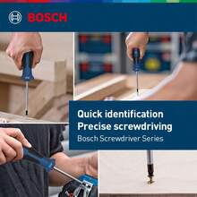BOSCH 6 In 1 Precision Screwdriver Set, Steel Round Head, Rhombus And Flat Head, Non-Slip Grip, Magnetic Tip, Chrome Vanadium Steel For Electronics, Furniture, Appliance And Automotive Repair - Multicolor - View 2