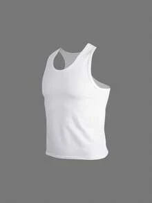 Norcotton 3pcs White Pure Cotton Tank Top Men's Sports Fitness Undershirt - White - View 2