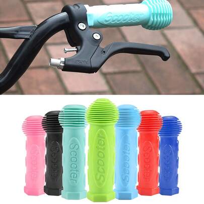 1 Pair Rubber Bicycle Handlebar Grips, Soft & Comfortable, Shock-Absorbing Thickened, Non-Slip, Suitable For Mountain Bike, Tricycle, BMX, Scooter And Electric Bicycle, Outdoor Cycling Accessories