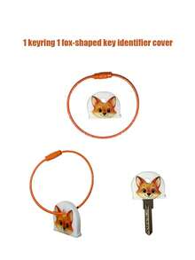 1/5/8-Pack Fun Identification Soft Animal Print Silicone Key Covers With Key Rings - Colorful Key Caps For Easy Key Recognition At Home & Office - Ideal For Family & Colleagues, Perfect Gift For Any Occasion - View 16