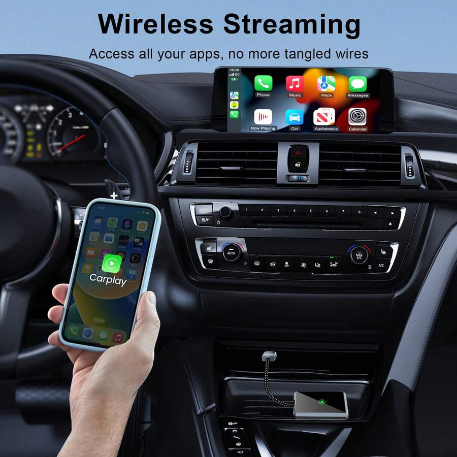 Wired To Wireless CarPlay Box Dual Interface USB-A/Type-C Car Adapter Supports Android Auto Plug And Play Low Latency Lossless Original Car Upgrade - A - View 1