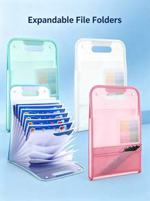 1pc Portable Expanding File Folder, A4 Large‑Capacity Accordion‑Style Document Organizer - 13 Layers Bag,Imple Multi-Layer Accordion Folder,Expandable Transparent Waterproof Portable File Pouch,School File Storage Back To School - Accordion Folder - View 4