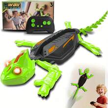 Wall-Climbing Gecko - Remote-Controlled Toy, Rechargeable Lizard Toy, RC Robot, Featuring LED Eyes, Dual-Mode Floor And Wall Driving, Perfect As A Birthday Gift For Boys And Girls Aged 3 And Up, Or As A Halloween/Christmas Gift - Green - View 8