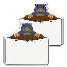 Quixorblex 10/20Pcs Reusable Double Sided Blank Dry Erase Flashcards With Markers, Cute Groundhog Laminated Writing Cards, Classroom Learning Teaching Aid, Teacher Supplies For Home Back To Class - Multicolor - View 8